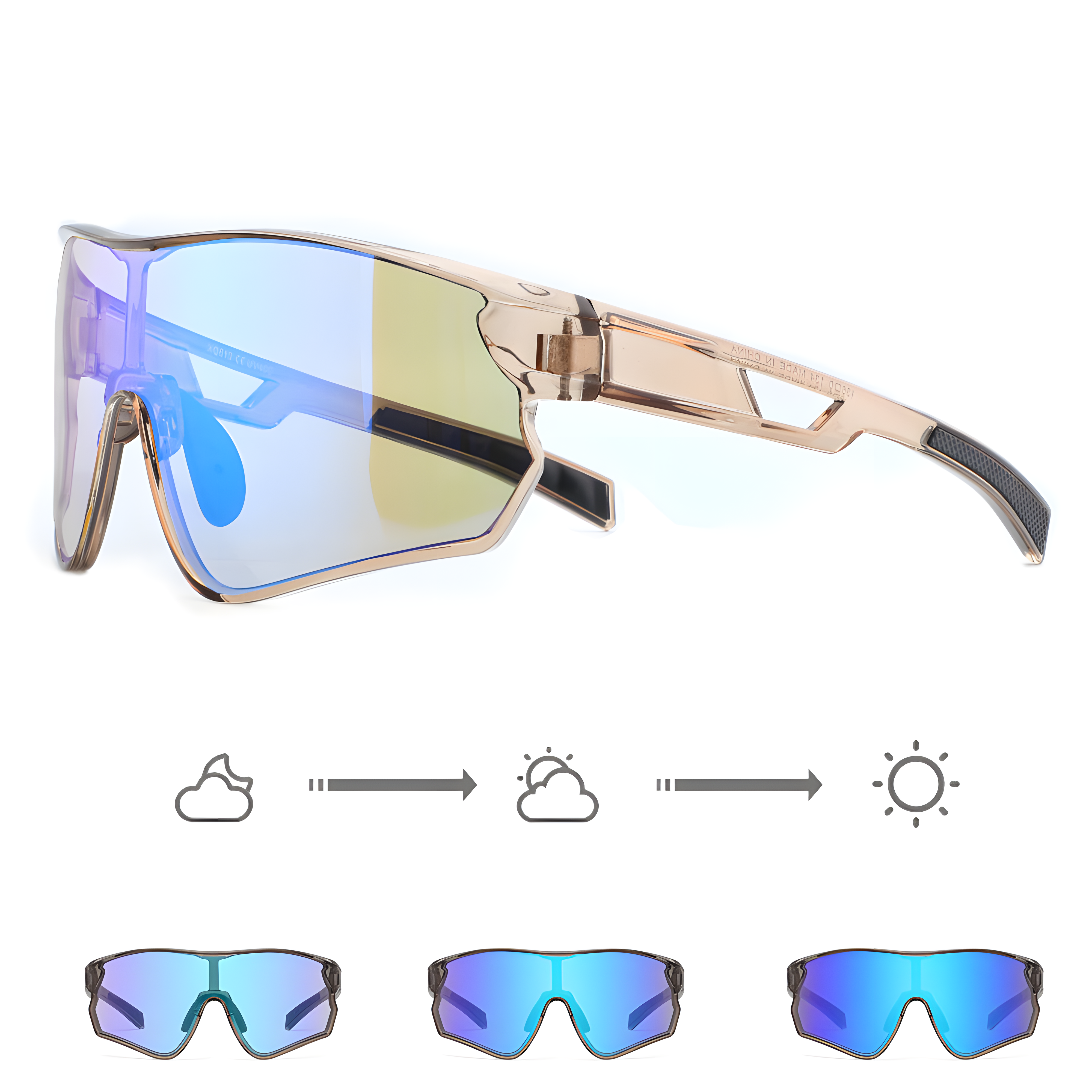 SUOSO Prescription Cycling Glasses, Photochromic Lenses